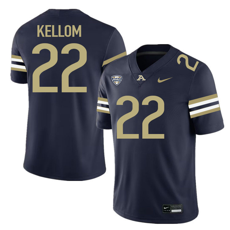 Charles Kellom Akron Zips Jersey,University Of Akron #22 Charles Kellom Jersey Youth-Navy